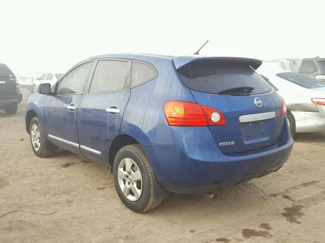 JN8AS5MT6BW176944 - 2011 NISSAN ROGUE S BLUE photo 3