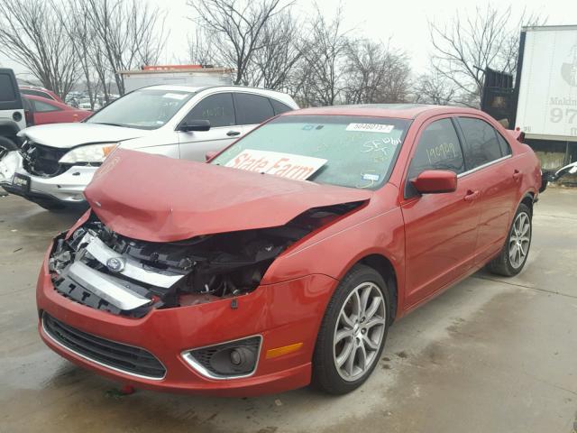 3FAHP0HAXBR246249 - 2011 FORD FUSION SE RED photo 2