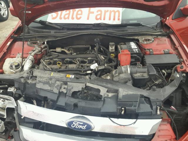 3FAHP0HAXBR246249 - 2011 FORD FUSION SE RED photo 7