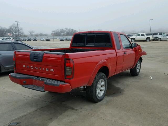 1N6DD26S81C343968 - 2001 NISSAN FRONTIER K RED photo 4