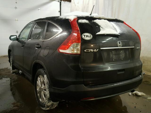 5J6RM4H58EL093126 - 2014 HONDA CR-V EX BLACK photo 3