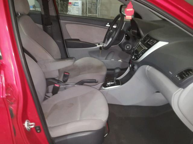 KMHCT4AEXCU060477 - 2012 HYUNDAI ACCENT GLS RED photo 5