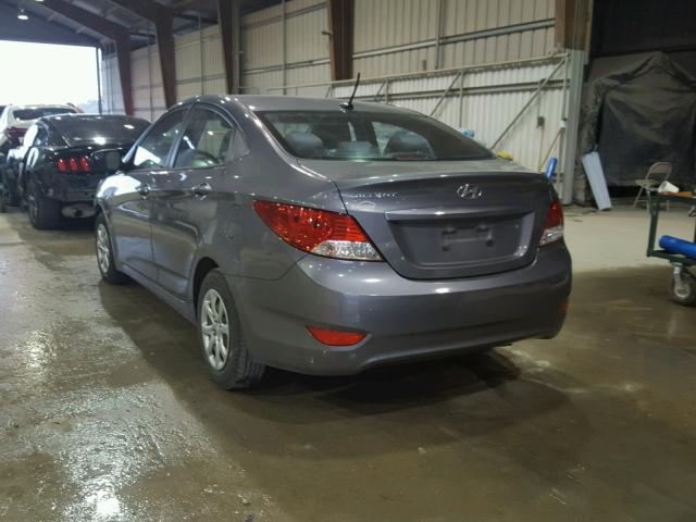 KMHCT4AE5EU656003 - 2014 HYUNDAI ACCENT GLS GRAY photo 3