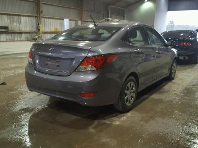 KMHCT4AE5EU656003 - 2014 HYUNDAI ACCENT GLS GRAY photo 4