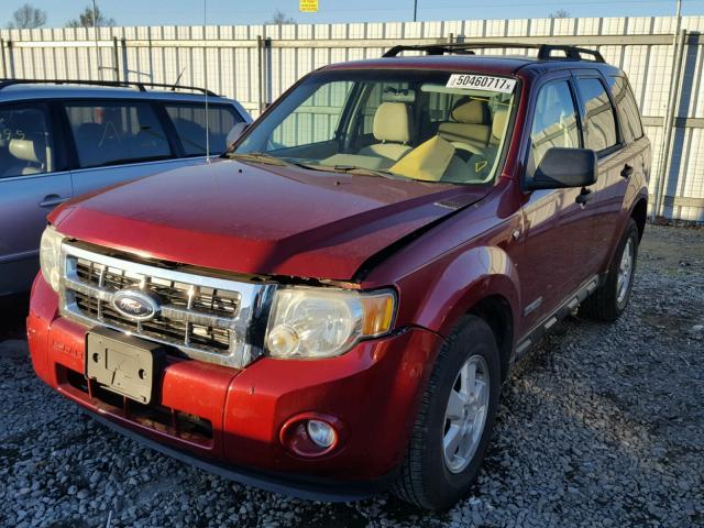 1FMCU93118KB68168 - 2008 FORD ESCAPE XLT RED photo 2