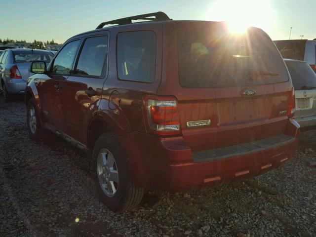 1FMCU93118KB68168 - 2008 FORD ESCAPE XLT RED photo 3
