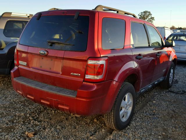 1FMCU93118KB68168 - 2008 FORD ESCAPE XLT RED photo 4