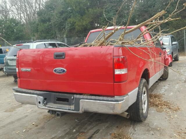 1FTRX12W74NA26355 - 2004 FORD F150 RED photo 4