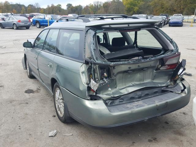 4S3BH625547305715 - 2004 SUBARU LEGACY L S GREEN photo 3