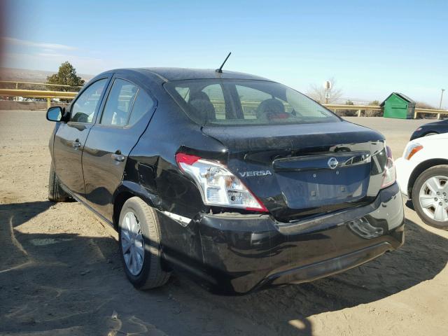 3N1CN7AP8FL952584 - 2015 NISSAN VERSA S BLACK photo 3