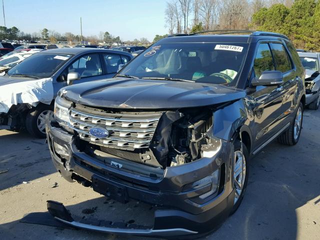 1FM5K8F85GGC39245 - 2016 FORD EXPLORER L SILVER photo 2