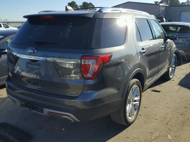 1FM5K8F85GGC39245 - 2016 FORD EXPLORER L SILVER photo 4