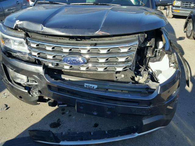 1FM5K8F85GGC39245 - 2016 FORD EXPLORER L SILVER photo 9