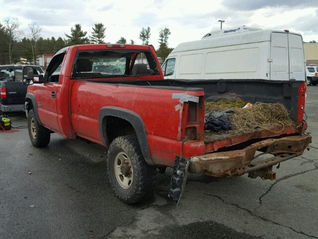 1GCHK24D17E170855 - 2007 CHEVROLET SILVERADO RED photo 3