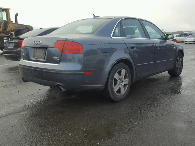 WAUDF78E95A528076 - 2005 AUDI A4 2.0T QU GRAY photo 4