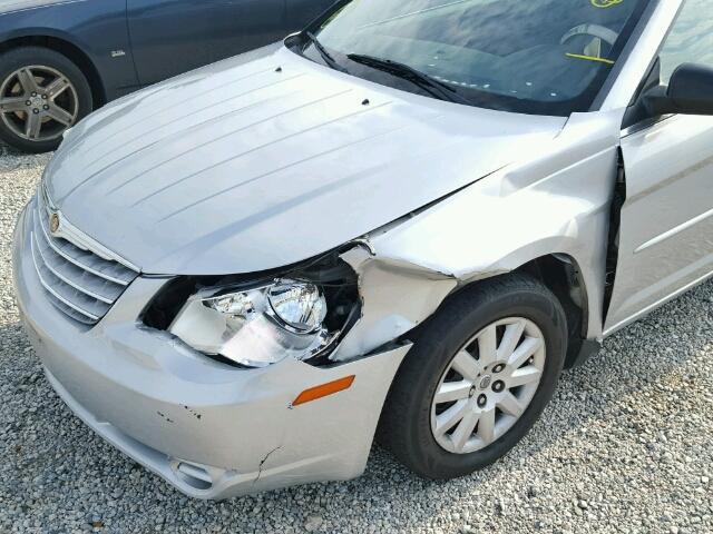 1C3LC45K58N642948 - 2008 CHRYSLER SEBRING SILVER photo 9