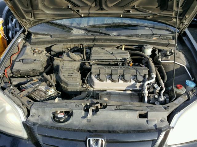 2HGES16571H501099 - 2001 HONDA CIVIC LX BLACK photo 7