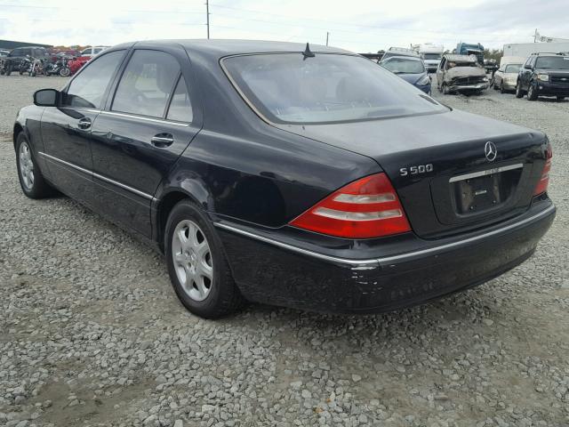 WDBNG75J52A278822 - 2002 MERCEDES-BENZ S 500 BLACK photo 3