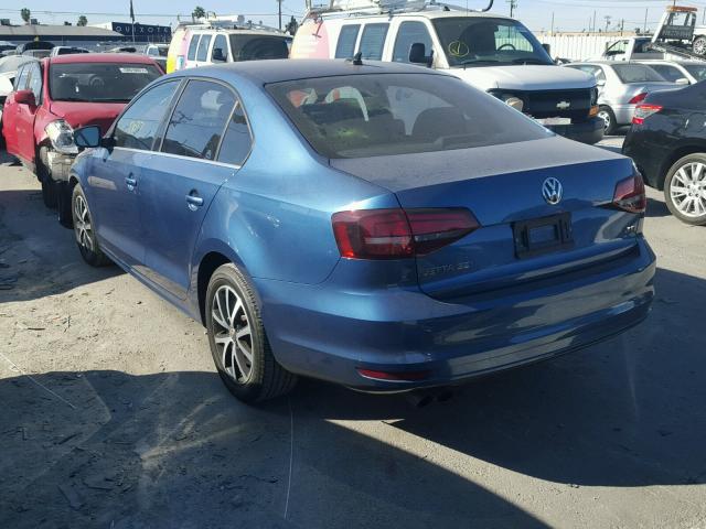 3VWDB7AJXHM246409 - 2017 VOLKSWAGEN JETTA SE BLUE photo 3