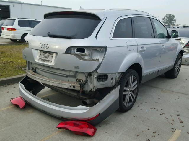 WA1BY74L57D074722 - 2007 AUDI Q7 3.6 QUA SILVER photo 4