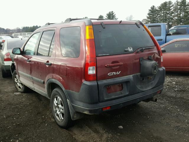 SHSRD78824U217340 - 2004 HONDA CR-V EX MAROON photo 3