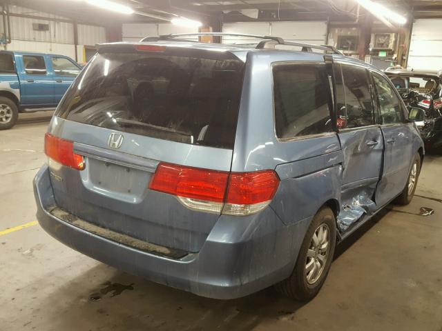 5FNRL38418B020892 - 2008 HONDA ODYSSEY EX BLUE photo 4