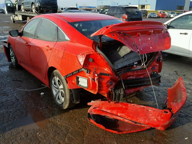 2HGFC2F58HH572197 - 2017 HONDA CIVIC LX RED photo 3