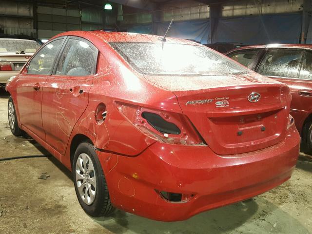 KMHCT4AEXGU942917 - 2016 HYUNDAI ACCENT SE RED photo 3