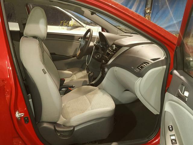 KMHCT4AEXGU942917 - 2016 HYUNDAI ACCENT SE RED photo 5