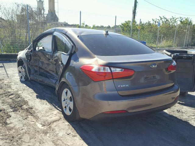 KNAFX4A69F5329644 - 2015 KIA FORTE LX GRAY photo 3