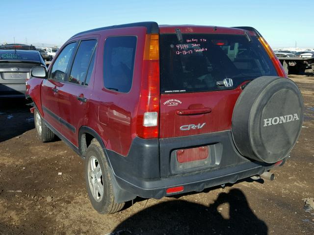 JHLRD78853C024251 - 2003 HONDA CR-V EX MAROON photo 3