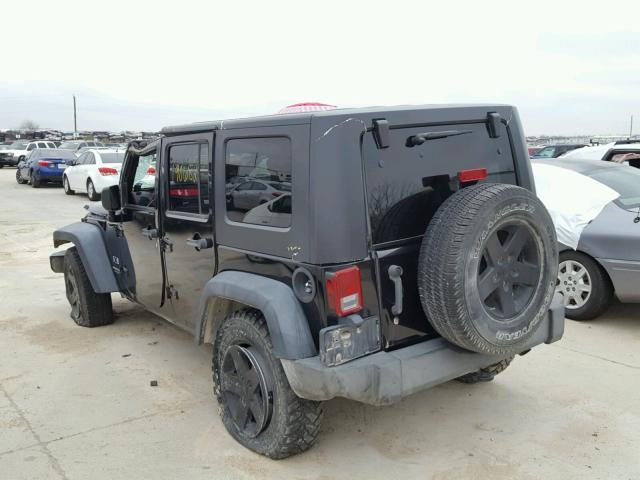 1J4GB39148L603785 - 2008 JEEP WRANGLER U BLACK photo 3