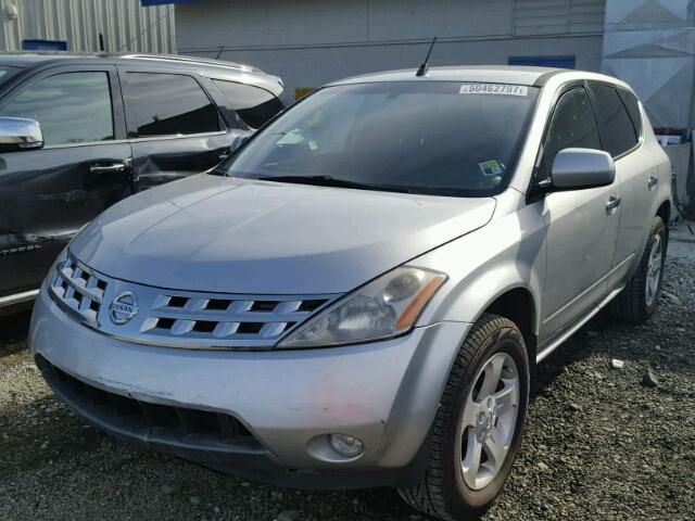 JN8AZ08T95W309760 - 2005 NISSAN MURANO SL SILVER photo 2