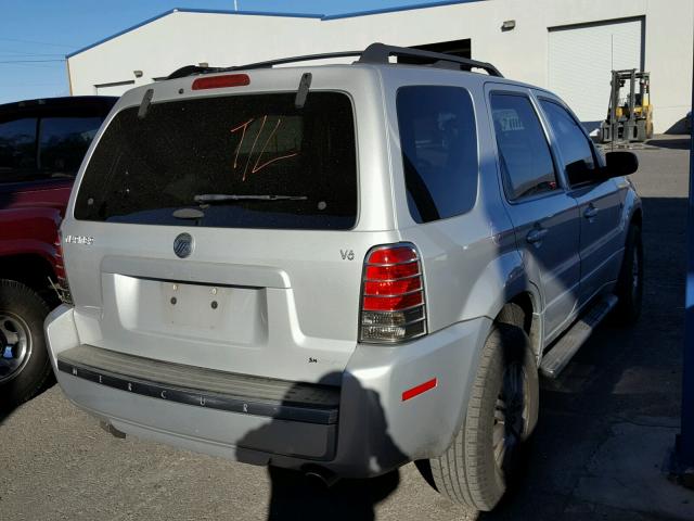 4M2YU56186KJ05901 - 2006 MERCURY MARINER WHITE photo 4