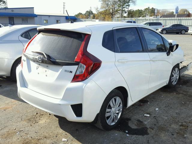 JHMGK5H54GX007815 - 2016 HONDA FIT LX WHITE photo 4