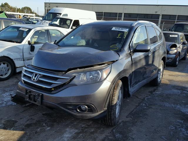 5J6RM4H73DL015319 - 2013 HONDA CR-V EXL GRAY photo 2