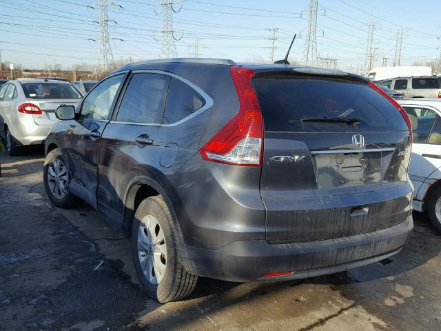 5J6RM4H73DL015319 - 2013 HONDA CR-V EXL GRAY photo 3