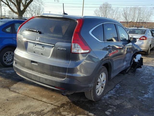 5J6RM4H73DL015319 - 2013 HONDA CR-V EXL GRAY photo 4