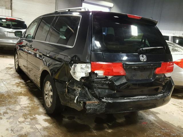 5FNRL38788B010273 - 2008 HONDA ODYSSEY EX BLACK photo 3