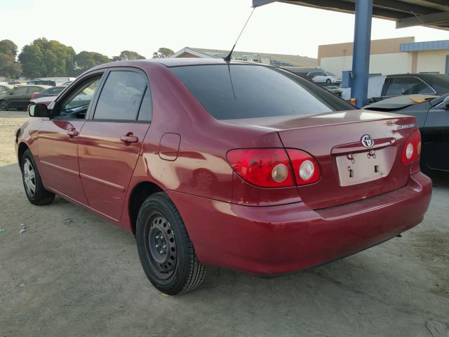 1NXBR32E36Z701668 - 2006 TOYOTA COROLLA LE 栗色 照片 3