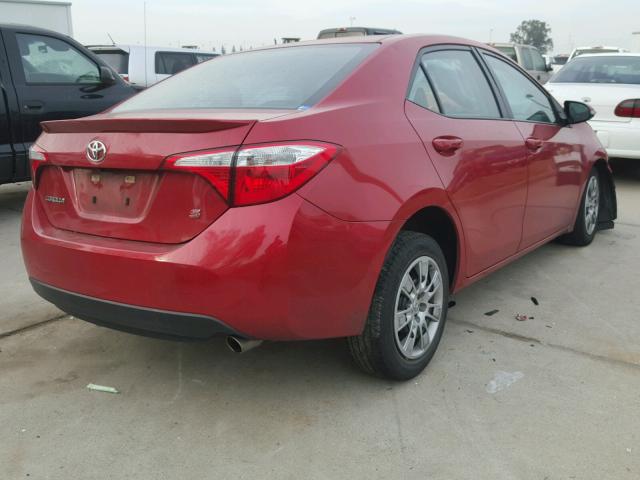 5YFBURHE6EP109514 - 2014 TOYOTA COROLLA L RED photo 4