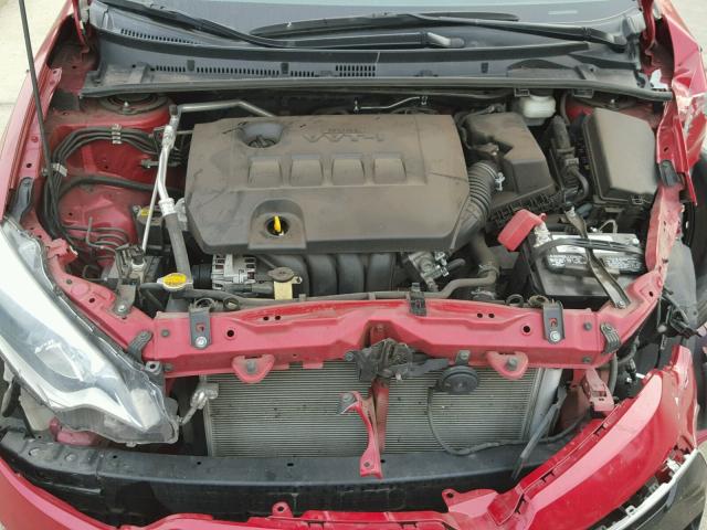 5YFBURHE6EP109514 - 2014 TOYOTA COROLLA L RED photo 7