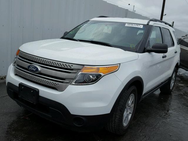 1FM5K7B85DGB68043 - 2013 FORD EXPLORER WHITE photo 2