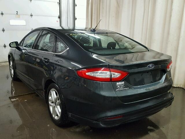 1FA6P0H71F5109625 - 2015 FORD FUSION SE GREEN photo 3