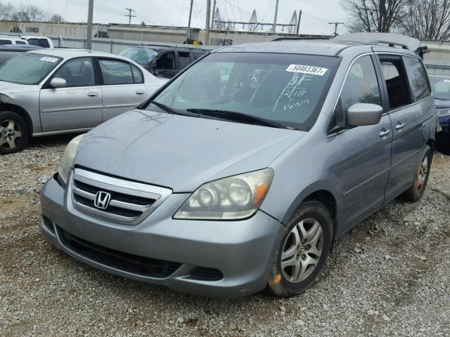 5FNRL38425B135206 - 2005 HONDA ODYSSEY EX GRAY photo 2