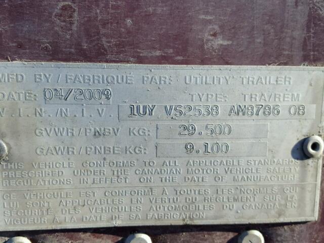 1UYVS2538AM878608 - 2010 UTILITY TRAILER BLACK photo 10