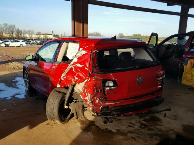WVWMM7AJ7BW317411 - 2011 VOLKSWAGEN GOLF 红色 照片 3