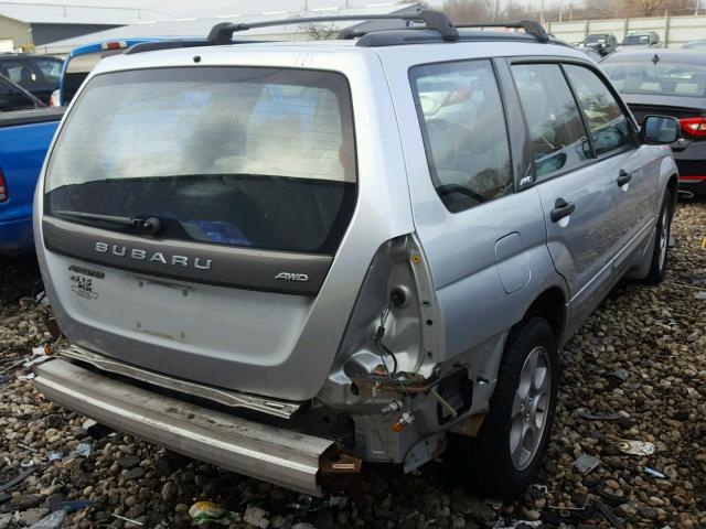 JF1SG65674H713463 - 2004 SUBARU FORESTER 2 SILVER photo 4