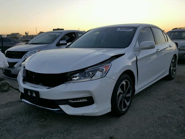 1HGCR2F85GA007401 - 2016 HONDA ACCORD EXL WHITE photo 2