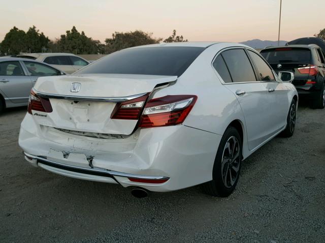 1HGCR2F85GA007401 - 2016 HONDA ACCORD EXL WHITE photo 4